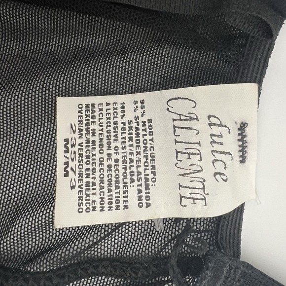 Dulce Caliente Black Lace-Up Corset Peplum Top – M – Gothic Fairycore - Picture 9 of 13